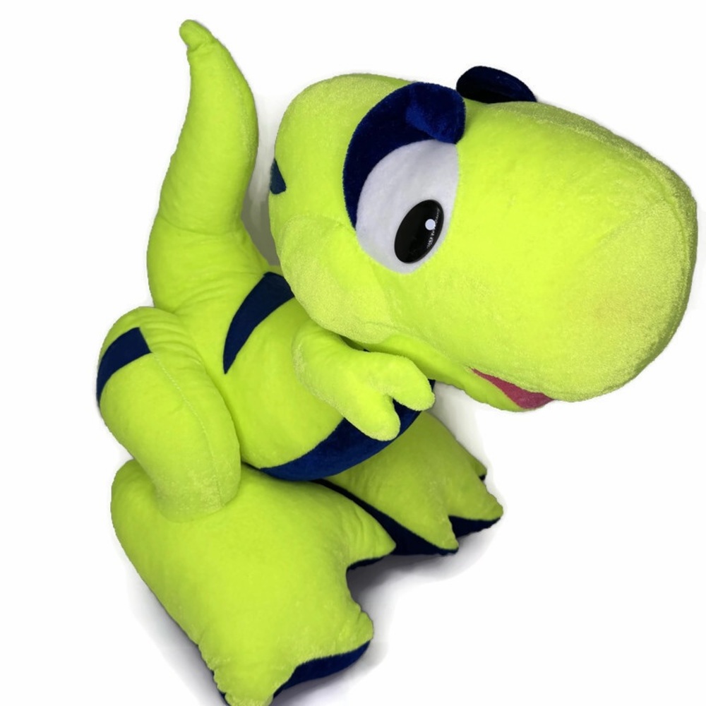 Nanco Bright Green Blue Dinosaur Plush